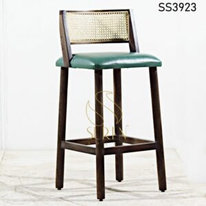Solid Wood Natural Cane Back High Chair