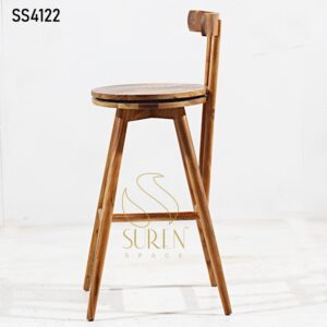 Carved Wooden Cane High Chair