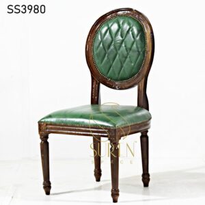 Carved Wooden Upholstered Chair