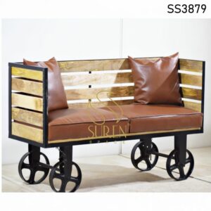 Industrial Inspire Wooden Sofa Design