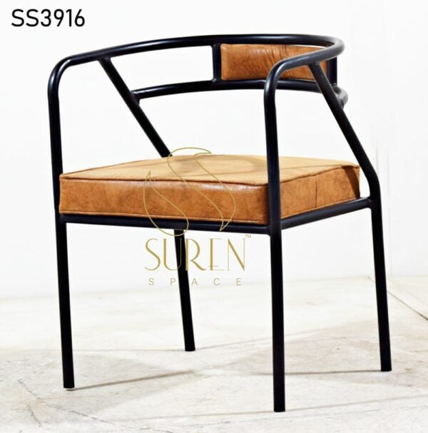 Metal Upholstered Café Chair