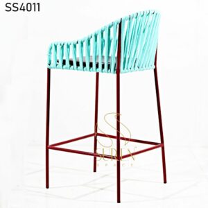 Home furniture Multicolored Rope Weaving High Chair 1