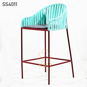 Industrial Furniture India : Industrial Furniture Online 2024 Designs Multicolored Rope Weaving High Chair 2
