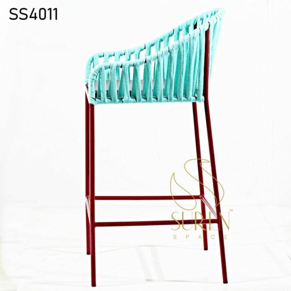 Multicolored Rope Weaving High Chair Multicolored Rope Weaving High Chair 3
