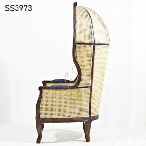 Hospitality Furniture Supplier from Jodhpur India Natural Cane Carved Wood Balloon Chair 1