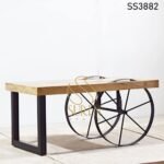 Natural Finish Industrial Design Coffee Table