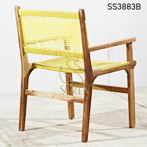 Hospitality Furniture Supplier from Jodhpur India Plastic Cane Natural Wood Chair Design 1