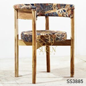 Round Back Chair with Printed Seat & Back