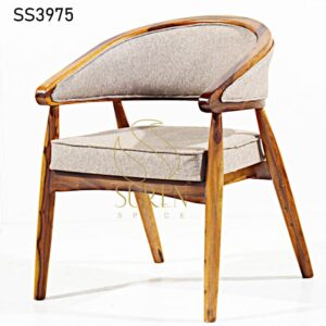 Round Curved Back Upholstered Chair (2)