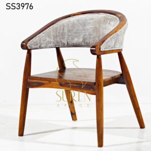 Round Curved Back Wooden Seat Chair