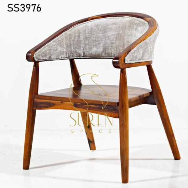 Round Curved Back Wooden Seat Chair