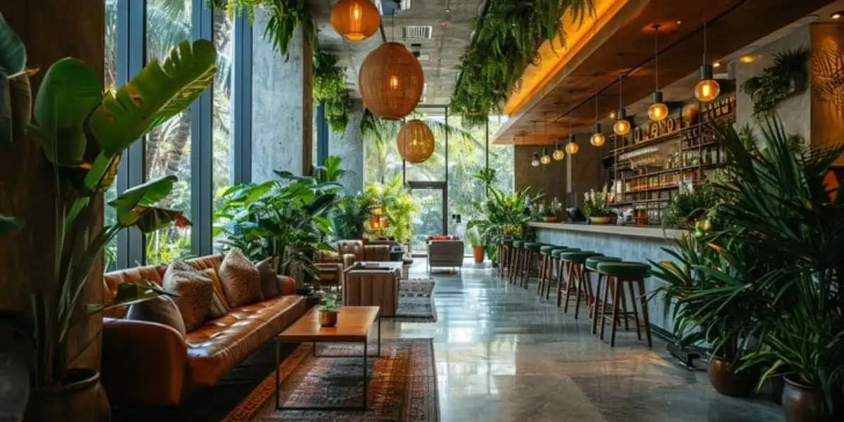 15 Cafe Theme Ideas to Captivate Everyone’s Attention 3 2. Urban Jungle Cafe-15 Cafe Theme Ideas to Captivate Everyone’s Attention-SURENSPACE