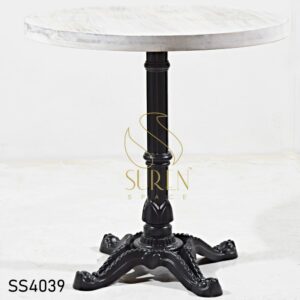 Industrial Furniture India : Industrial Furniture Online 2024 Designs Black Casting Round Wooden Top Table