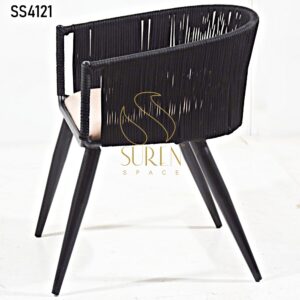 Camping Tent Furniture : Manufacturer from Jodhpur India Black Rope Weaving Outdoor Chair 1