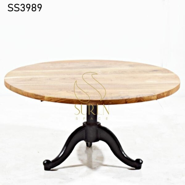 Cast Iron Solid Wood Big Center Table