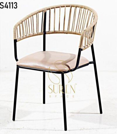 Metal Frame Rope Work Colorful Chair Dule Tone Rope Chair 3