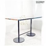 Epoxy Finish Solid Wood High Table