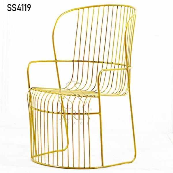 Gold Finish Leatherette Metal Chair Gold Finish Leatherette Metal Chair 3