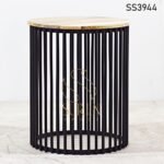 Metal Wooden Round Shape End Table