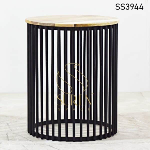 Metal Wooden Round Shape End Table Metal Wooden Round Shape End Table