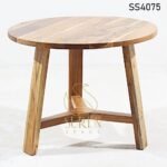 Reclaimed Wood Round Center Table Design