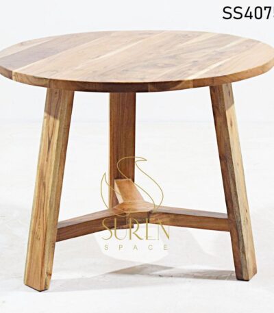 Reclaimed Wood Round Center Table Design