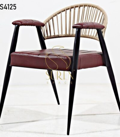 Bent Metal Artistic Hotel Resort Outdoor Chair Rope Weaving Outdoor Patio Chair 2