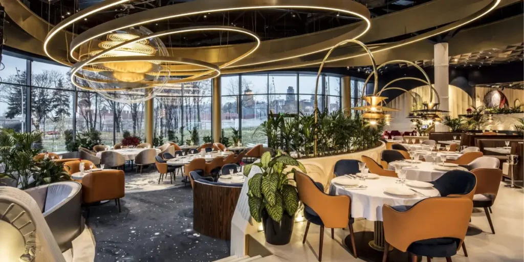 16 Restaurant Interior Design Themes to Inspire Your Creative Genius 13 SUREN SPACE-Cozy Cafe Glamour Restaurant Interior Design Themes
