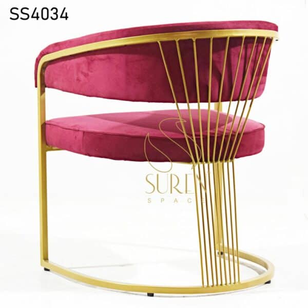Velvet Upholstered Golden Finish Chair Velvet Upholstered Golden Finish Chair 1