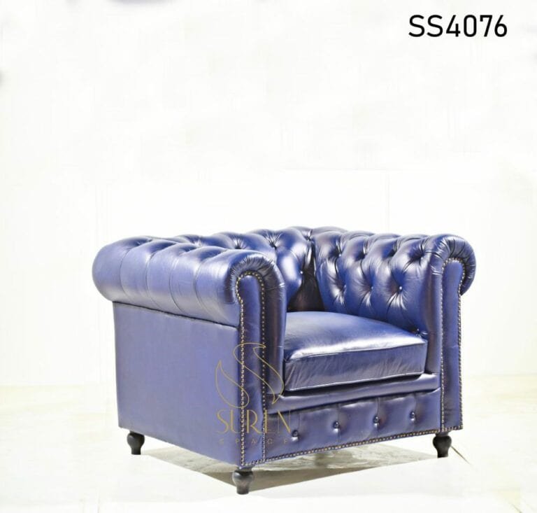 Blue Chesterfield Single Seater Sofa | Furniture Manufacturer