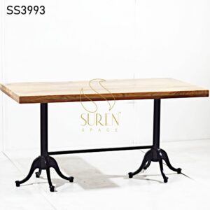 Industrial Furniture India : Industrial Furniture Online 2024 Designs Cast Iron Leg Industrial Dining Table