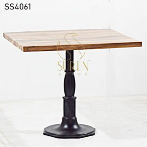 Industrial Furniture Jodhpur : Manufacturer and Supplier Cast Iron Legs Solid Wood Table