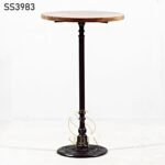 Casting Base Solid Wood Top High Table