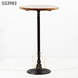 Industrial Furniture India : Industrial Furniture Online 2024 Designs Casting Base Solid Wood Top High Table