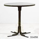 Dark Grey Round Metal Table