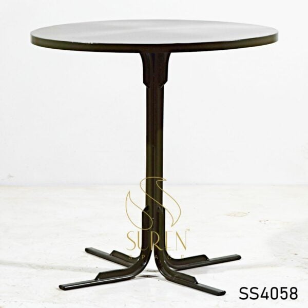 Golden Leg White Marble Round Table Dark Grey Round Metal Table