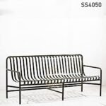 Green Metal Outdoor Three Seater