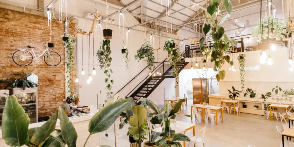 10+ Low Budget Small Cafe Interior Design Ideas to Attract More Customers 11 More Plants-10+ Low Budget Small Cafe Interior Design Ideas to Attract More Customers-SUREN SPACE