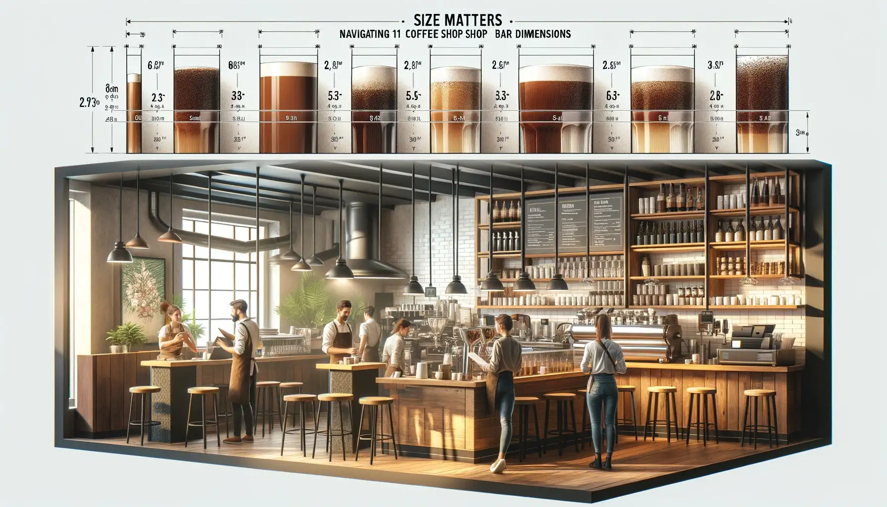 Size Matters Navigating 7 Coffee Shop Bar Dimensions-SURENSPACE