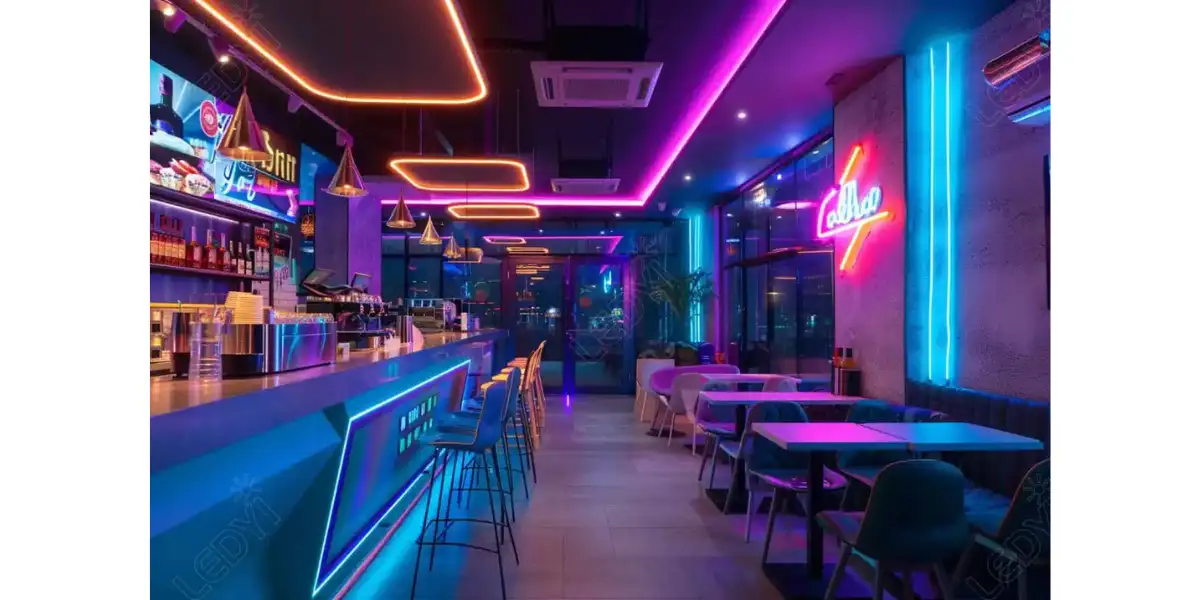 10+ Low Budget Small Cafe Interior Design Ideas to Attract More Customers 6 Use LED lighting-10+ Low Budget Small Cafe Interior Design Ideas to Attract More Customers-SUREN SPACE