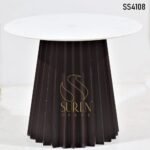 White & Black Round Café Table