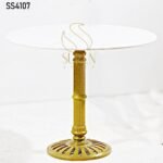 White Marble Golden Base Table
