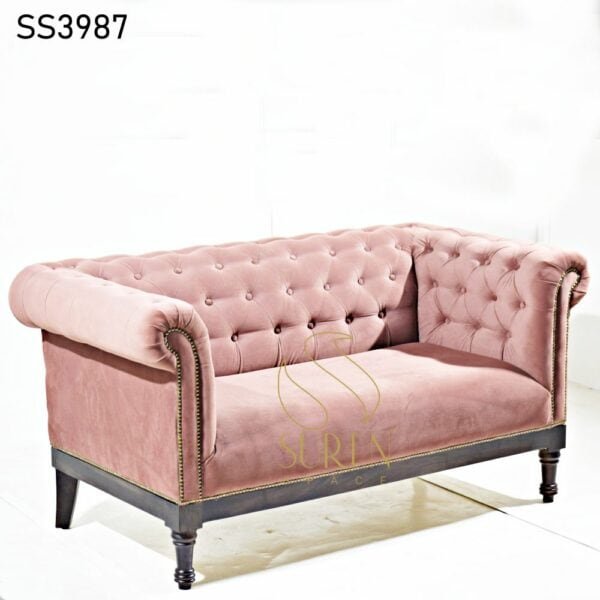 Wooden Legs Tufted Chesterfield Sofa Wooden Legs Tufted Chesterfield Sofa 1
