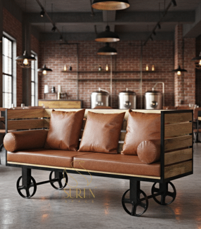 industrial three seater sofa