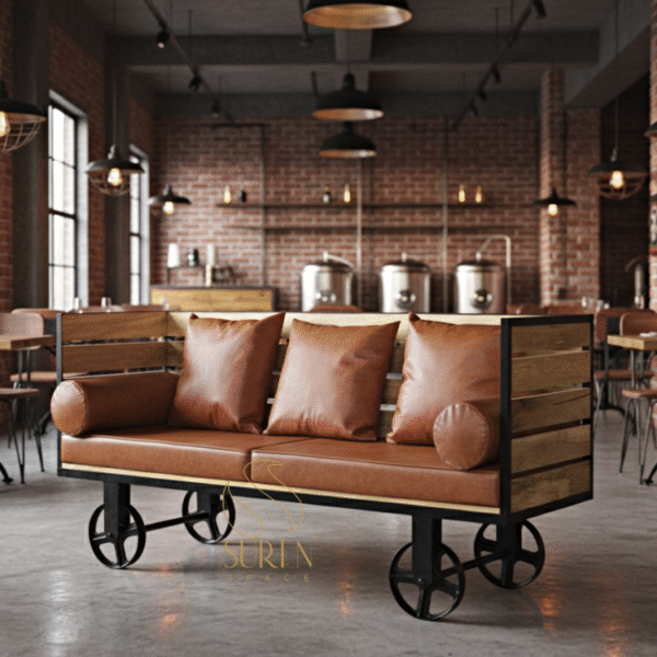 industrial three seater sofa