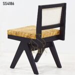 Natural Cane Black Finish Wooden Chair Black Finish Wooden Chair 3