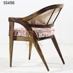 Natural Cane Printed Fabric Accent Chair Natural Cane Printed Fabric Accent Chair 1
