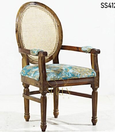 Products Printed Fabric Cane Back Chair 4 1