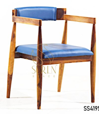 Dark Walnut Natural Cane Accent Chair Round Arm Solid Wood Chair 1