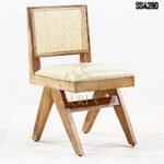 Natural Cane Black Finish Wooden Chair SS4280 1